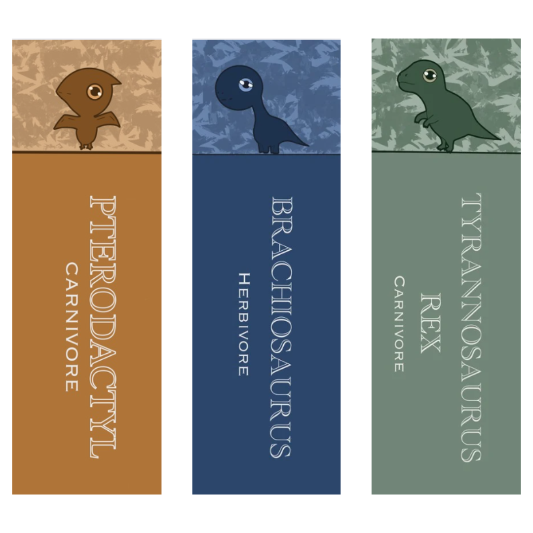 3 Dino PDF Bookmarks (CR)