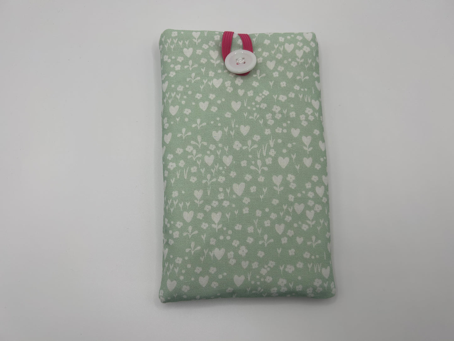 Green and White Glasses Pouch