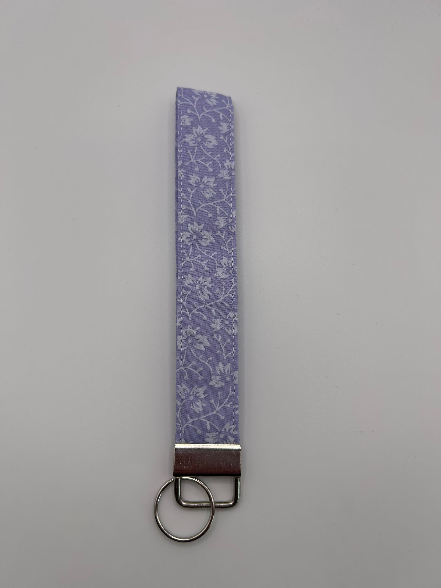 Purple and White Flower Wristlet