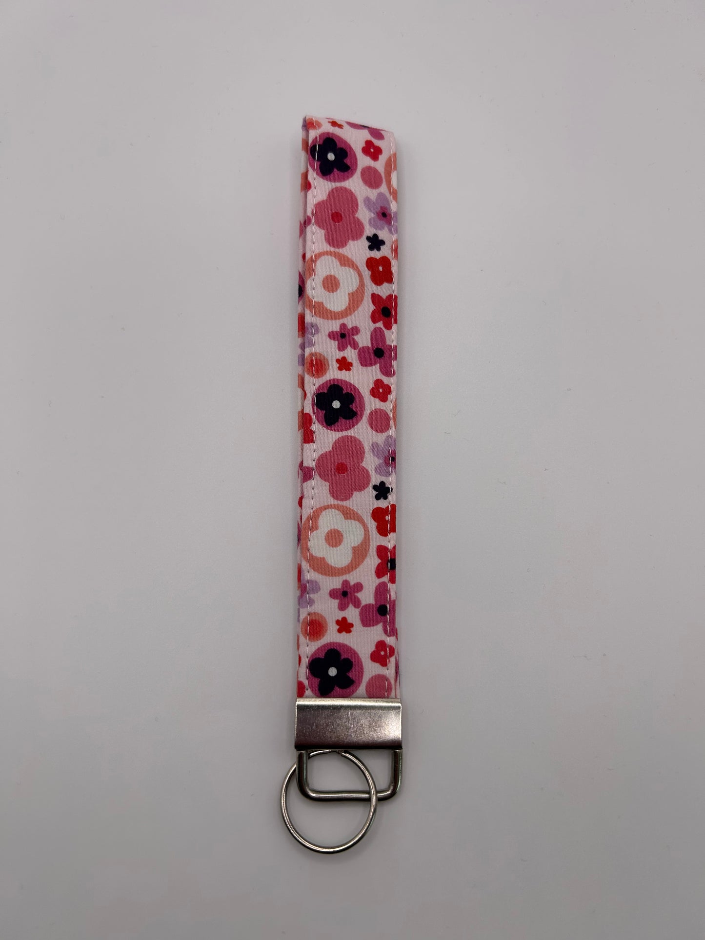 Pink Floral Wristlet