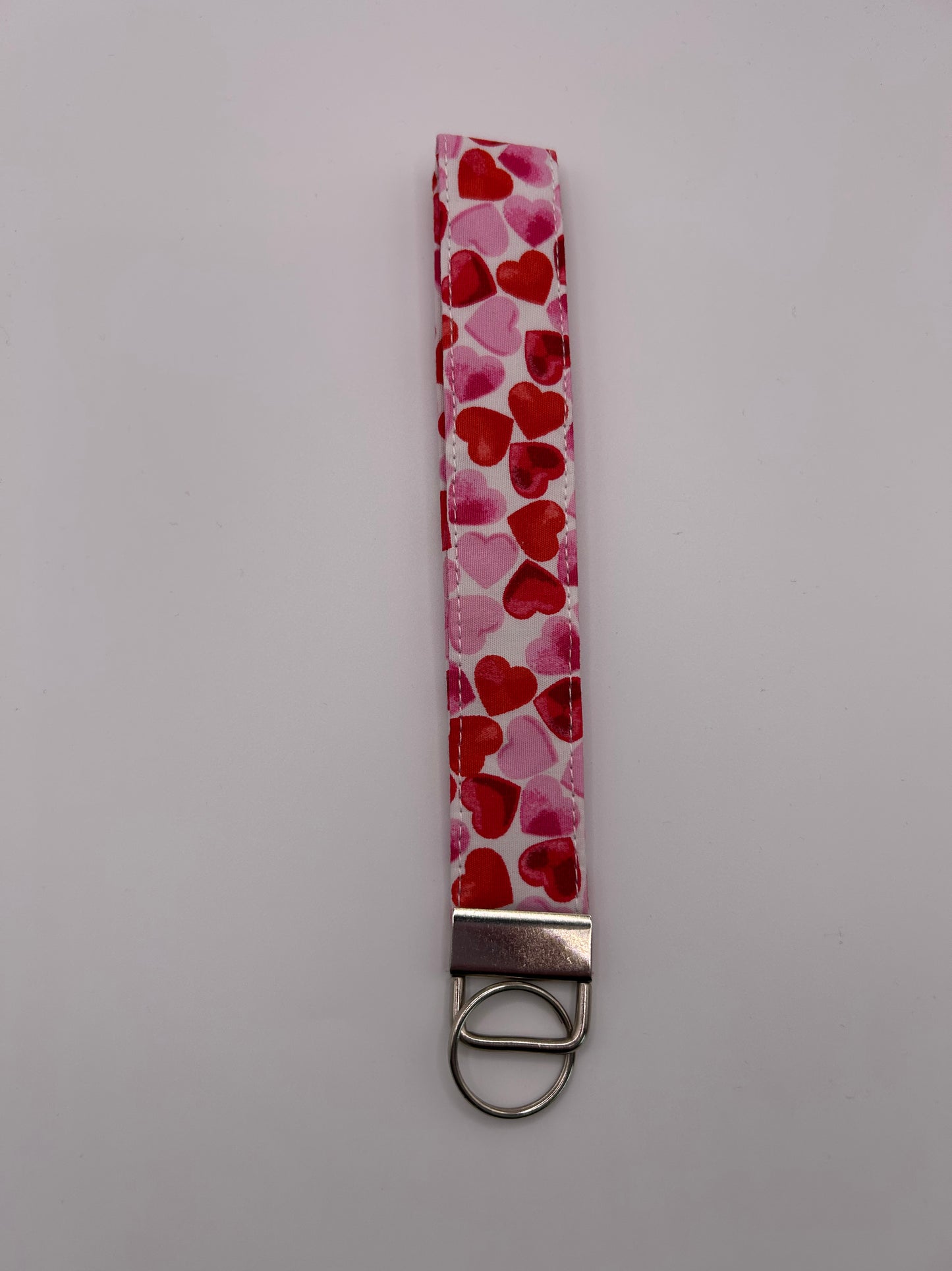 Pink and Red Hearts Wristlet