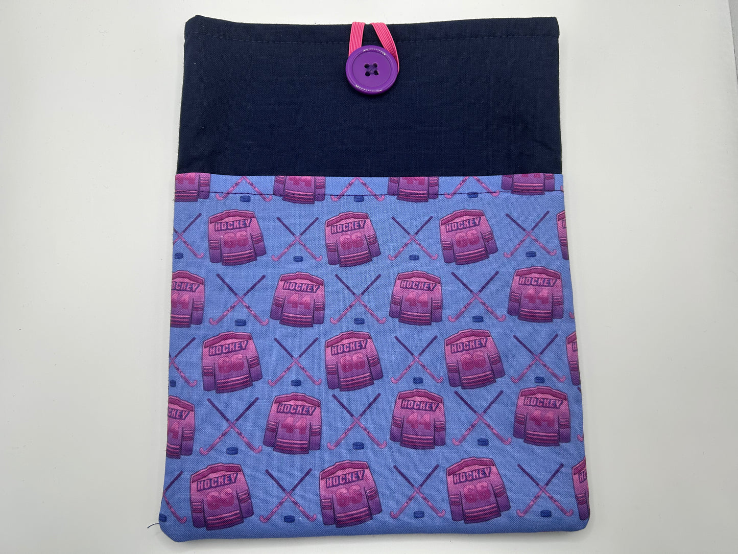 Navy Hockey Romance Book Sleeve