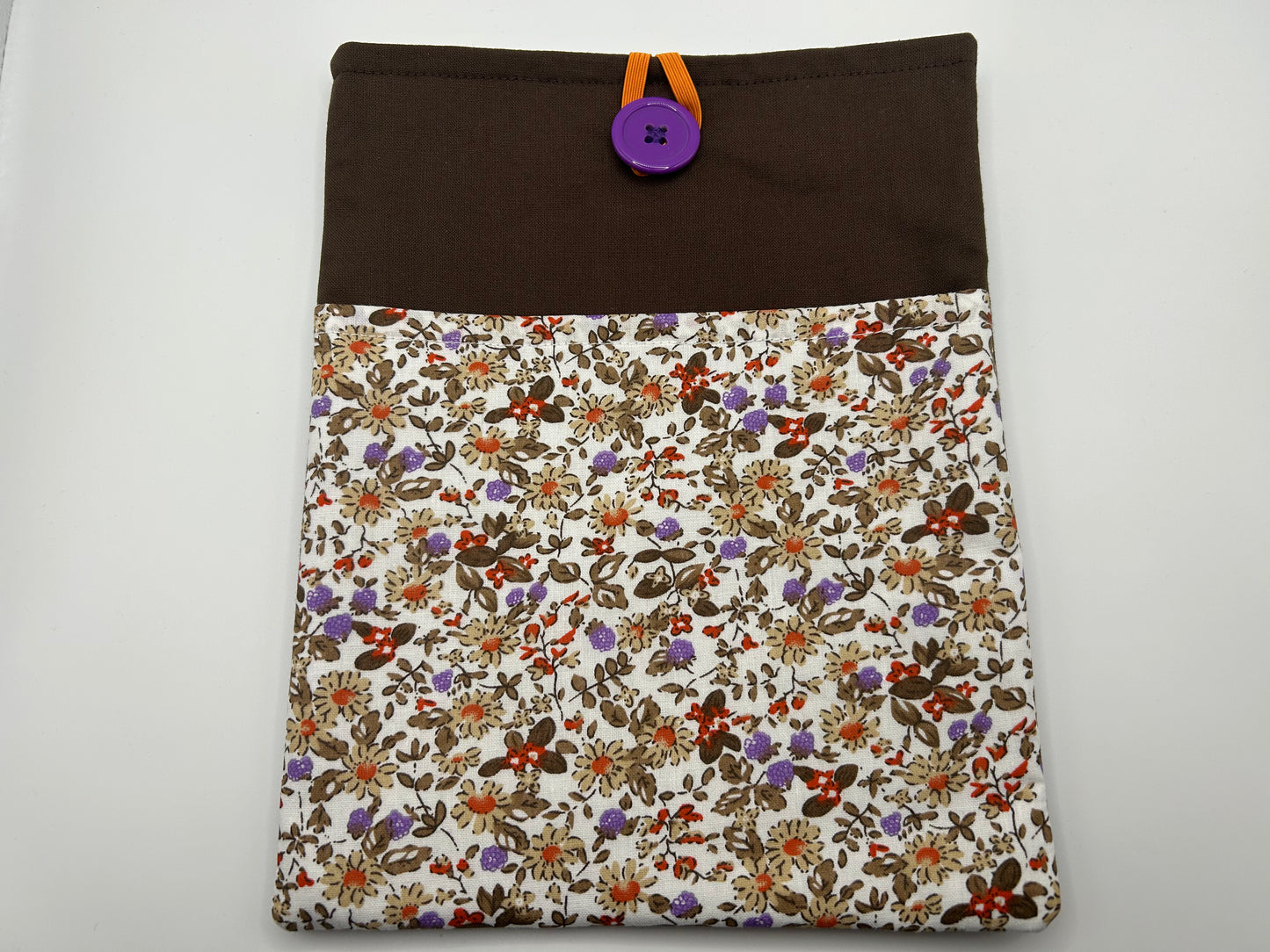 Brown Floral Book Sleeve