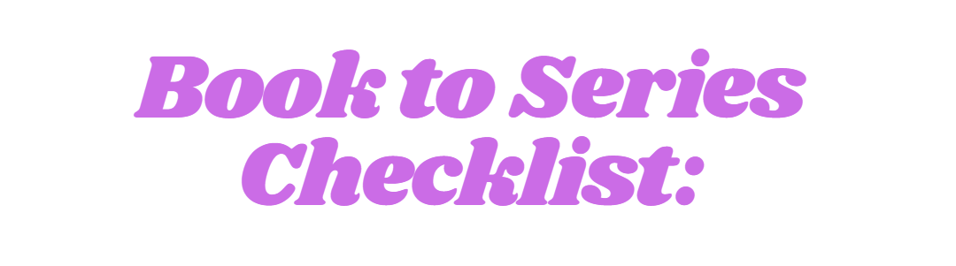 Book to Series Book Checklist