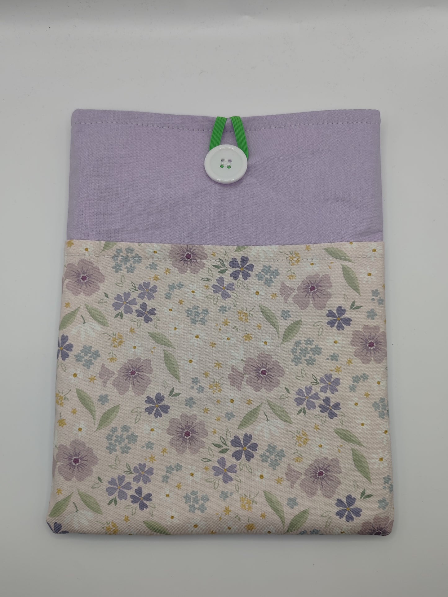 Purple Pastel Floral Book Sleeve