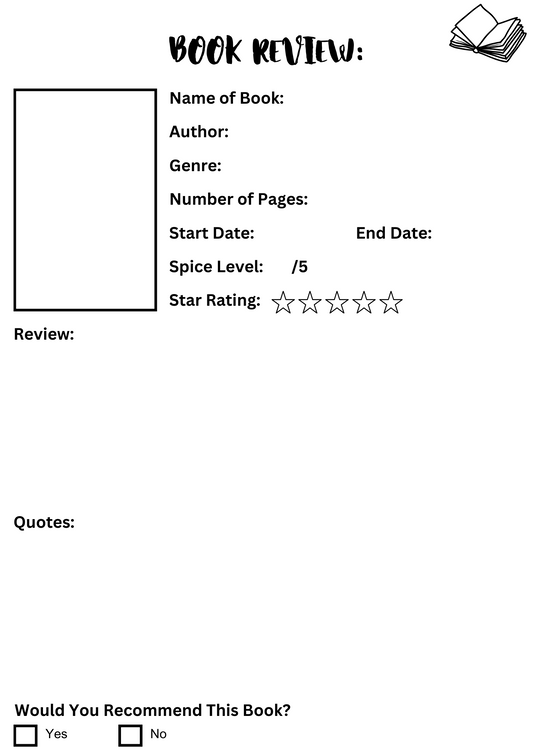 Book Review Page Template (A4)