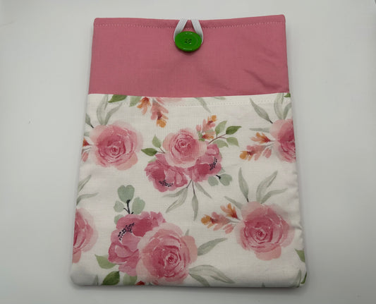 Pink Rose Book Sleeve