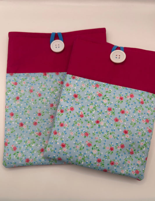Pink Ditsy Daisy Matching Book and Kindle Sleeve Pack