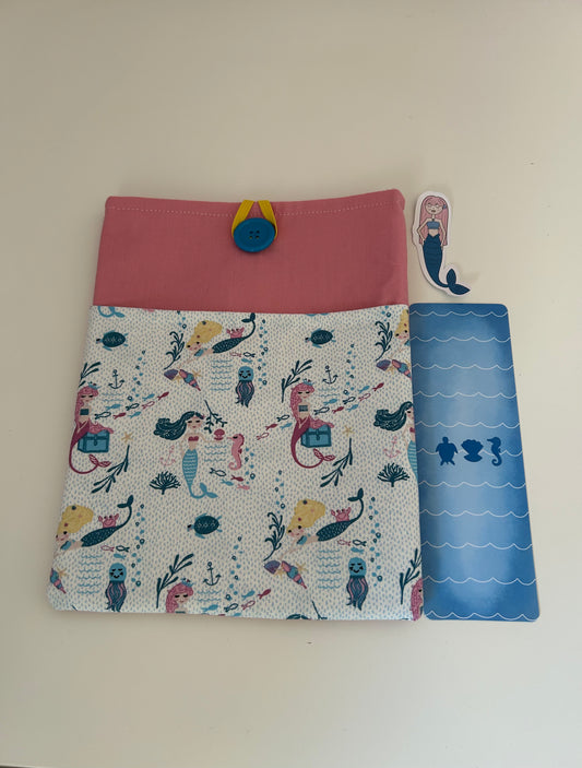 Mermaid Book Sleeve, Bookmark and Sticker Pack