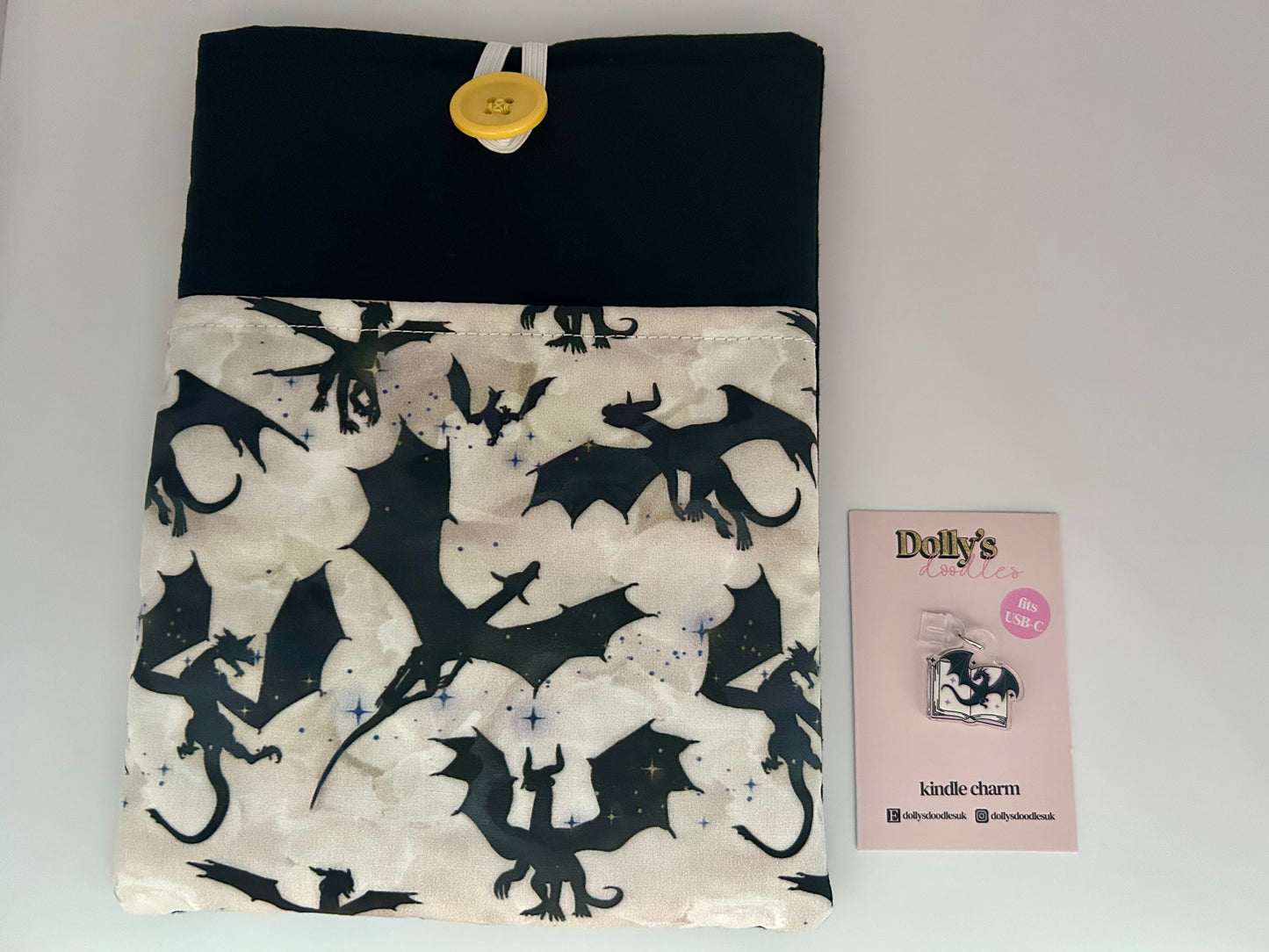 Dragon Kindle Sleeve and Dragon Kindle Charm