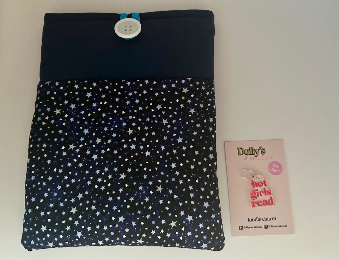 Star Kindle Sleeve and “Hot Girls Read” Kindle Charm