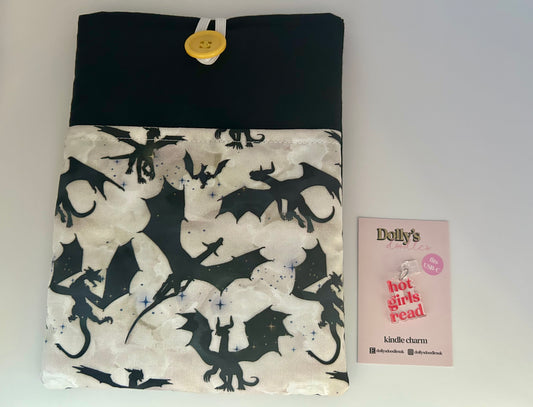 Dragon Kindle Sleeve and “Hot Girls Read” Kindle Charm