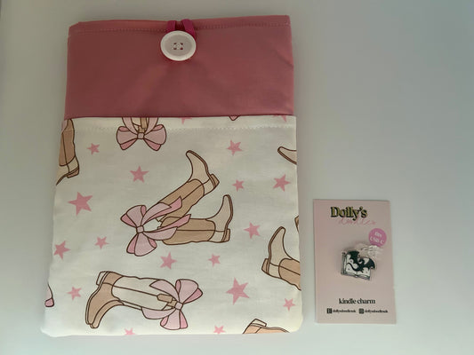 Cowgirl Boots Kindle Sleeve and Dragon Kindle Charm
