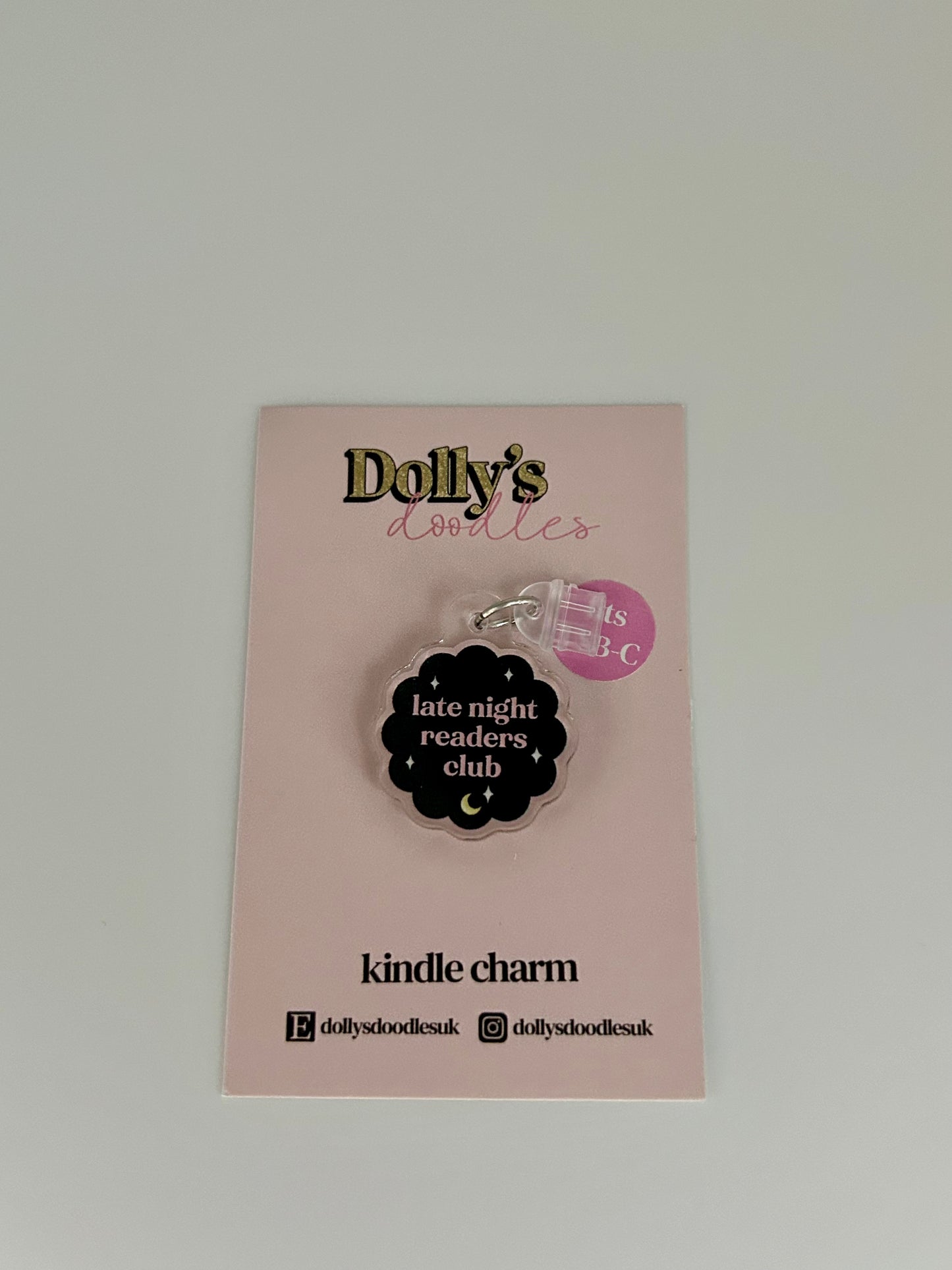 Late Night Readers Club Kindle Charm