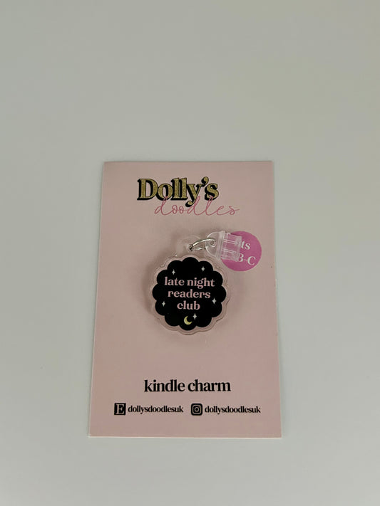 Late Night Readers Club Kindle Charm