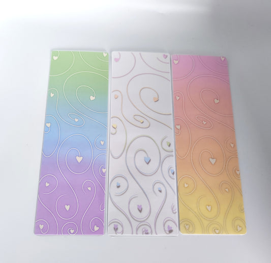 Laminated Ombre Hearts Bookmark Pack