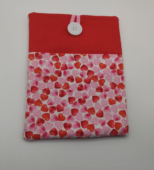 Pink and Red Hearts Kindle Sleeve