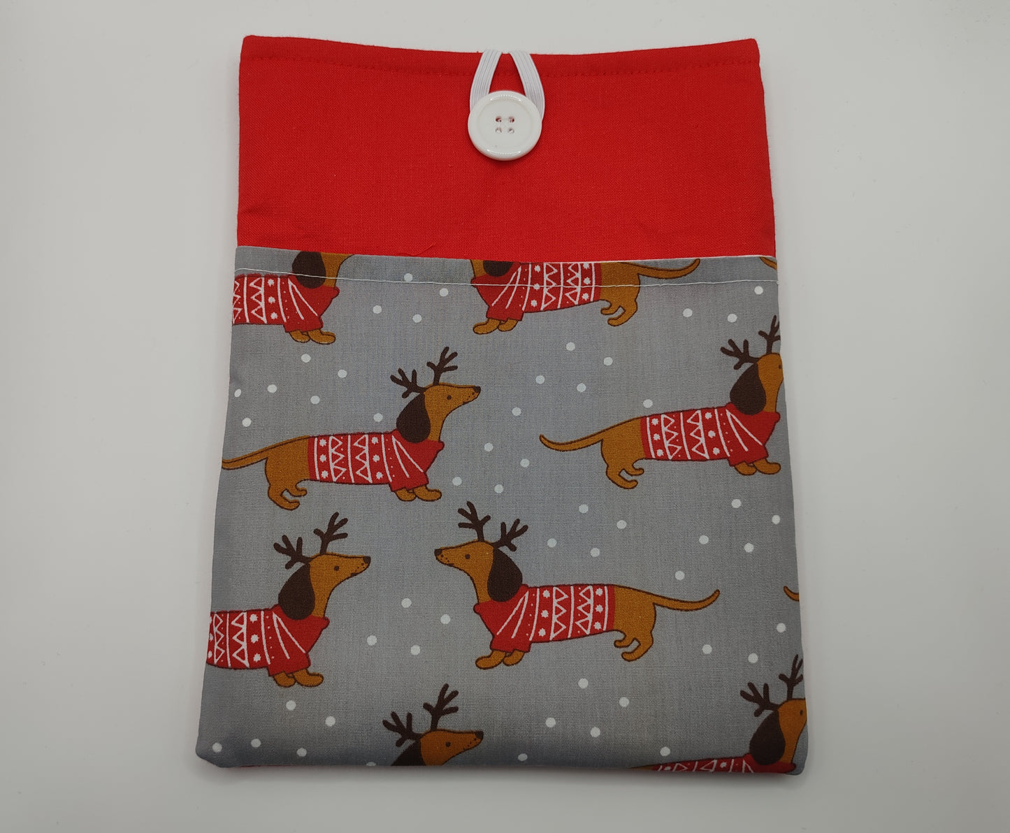 Christmas Sausage Dog Book Sleeve (WR)