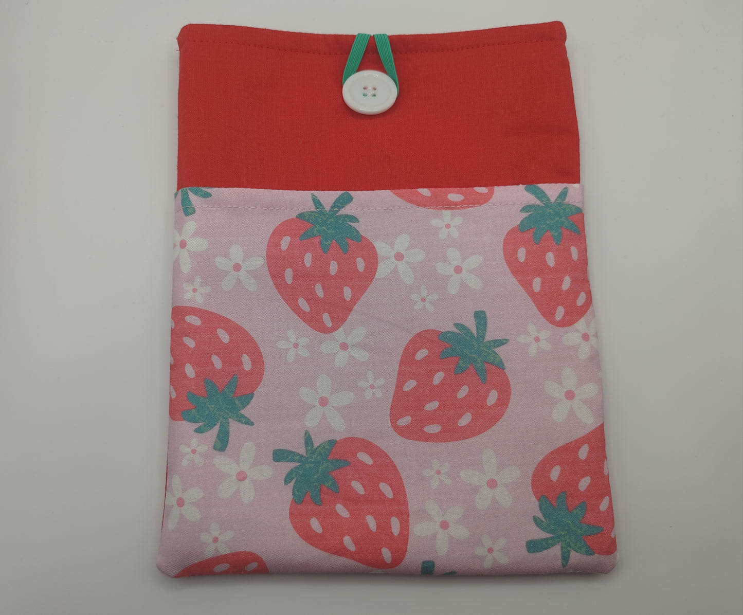 Pink Strawberry Book Sleeve