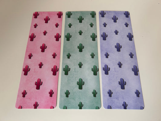Laminated Cactus Bookmark Pack