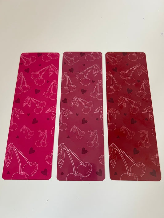 Laminated Cherries Bookmark Pack