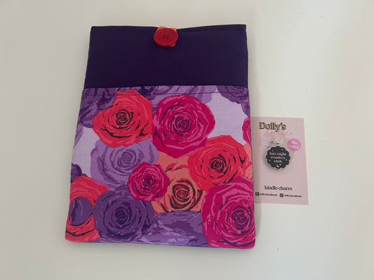 Roses Kindle Sleeve and “Late Night Readers Club” Kindle Charm