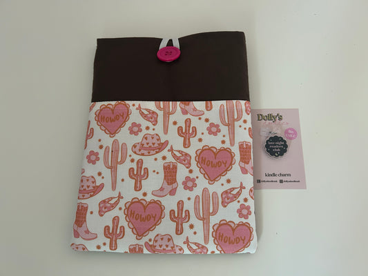 Cowboy Kindle Sleeve and “Late Night Readers Club” Kindle Charm
