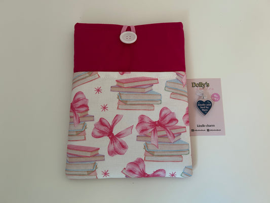 Books and Bows Kindle Sleeve and “Kindle and Bed by 9pm” Kindle Charm