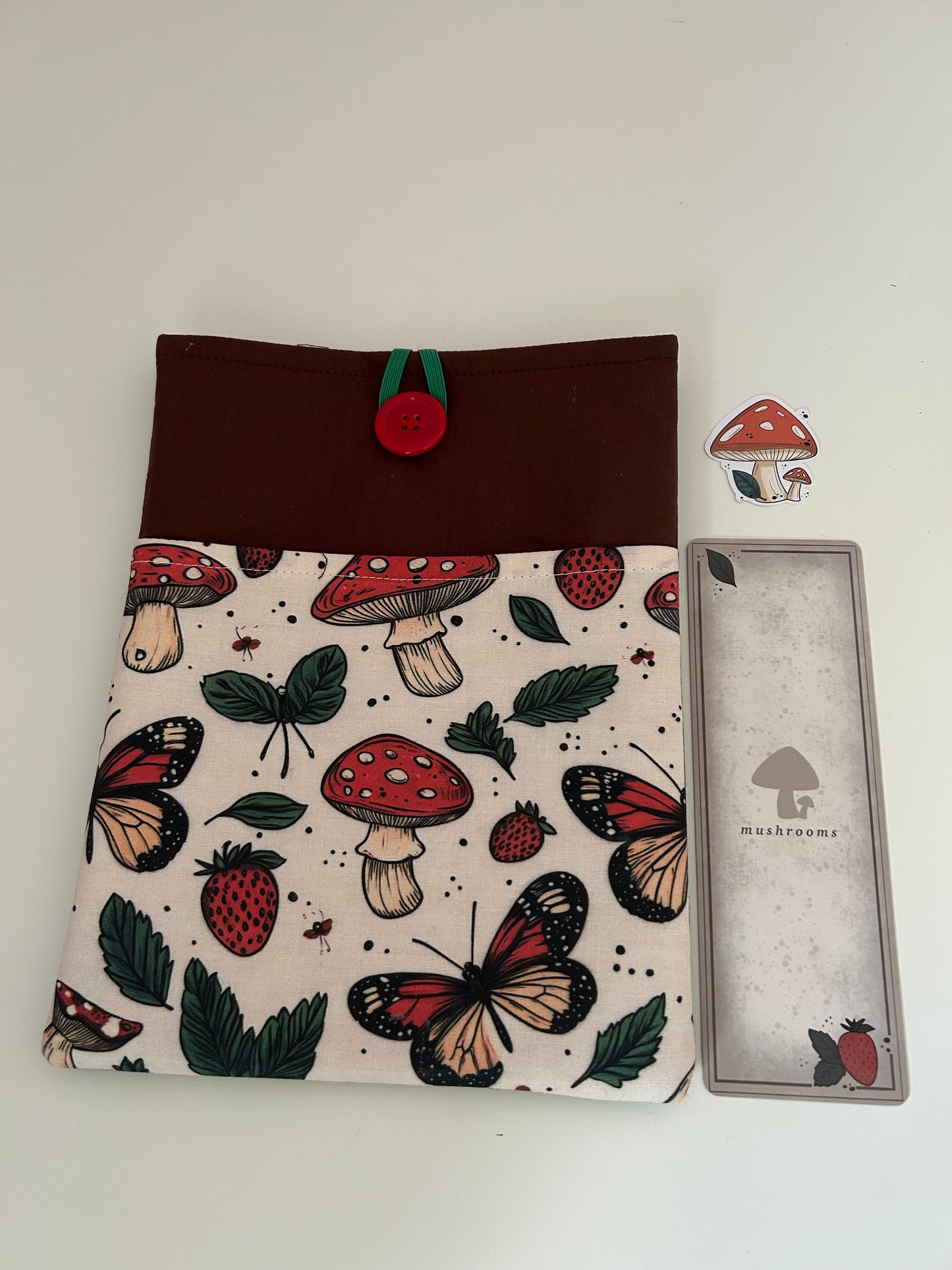 Cottagecore Book Sleeve, Bookmark and Sticker Pack
