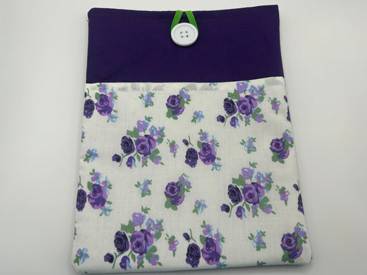 Purple Ditsy Flower Book Sleeve