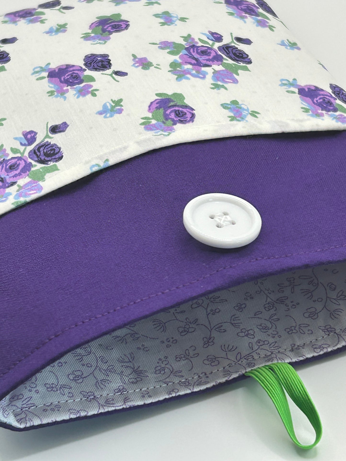Purple Ditsy Flower Book Sleeve