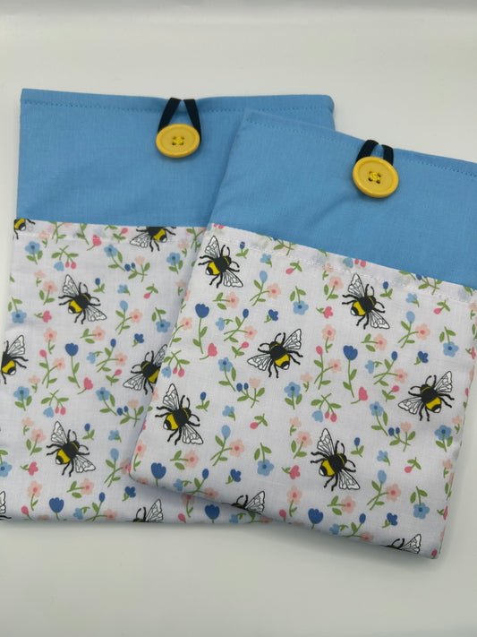 Floral Bee Matching Book and Kindle Sleeve Pack
