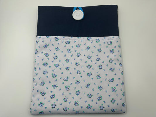 Blue Flower Gingham Book Sleeve