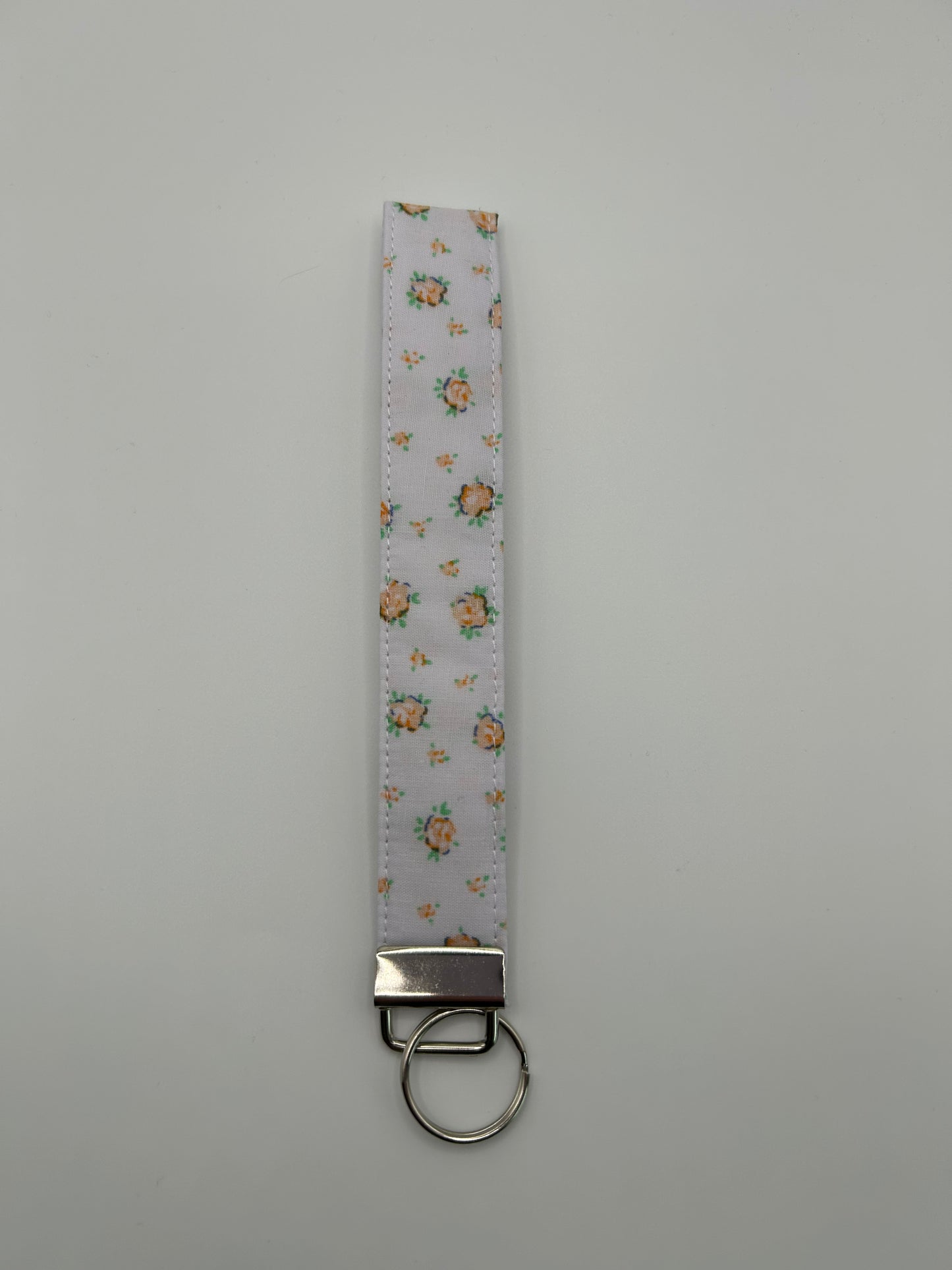 Ditsy Orange Flower Wristlet