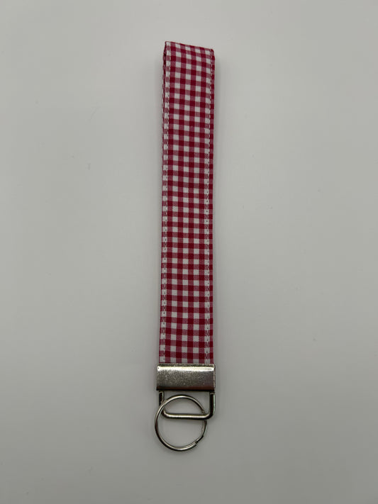 Red Gingham Wristlet