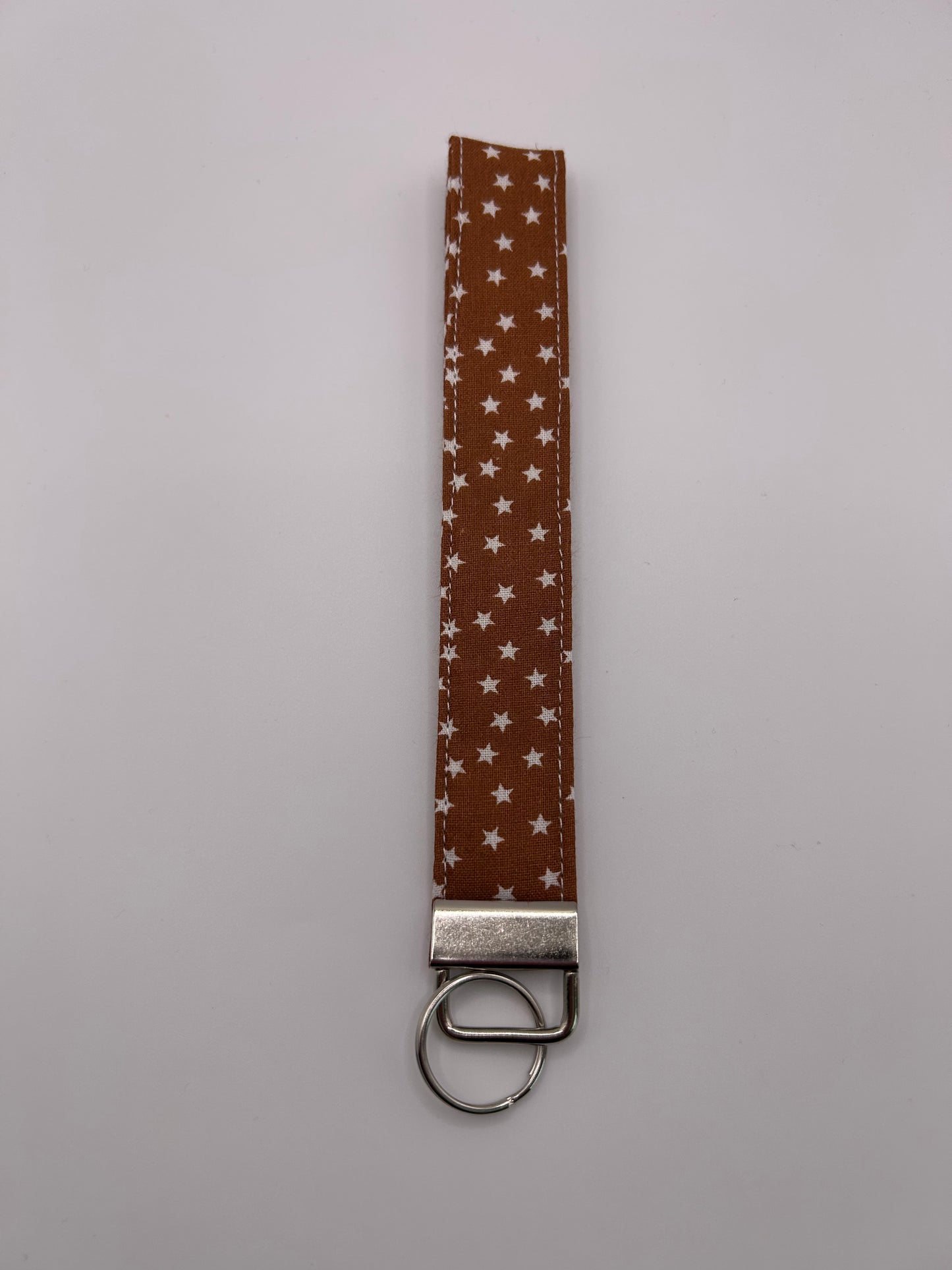 Brown and White Star Wristlet