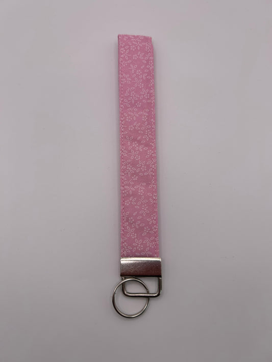 Pink and White Wristlet