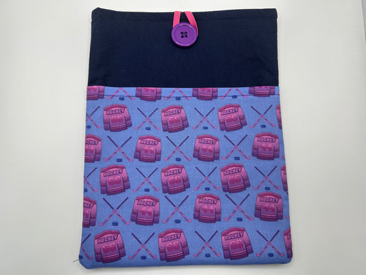 Navy Hockey Romance Book Sleeve