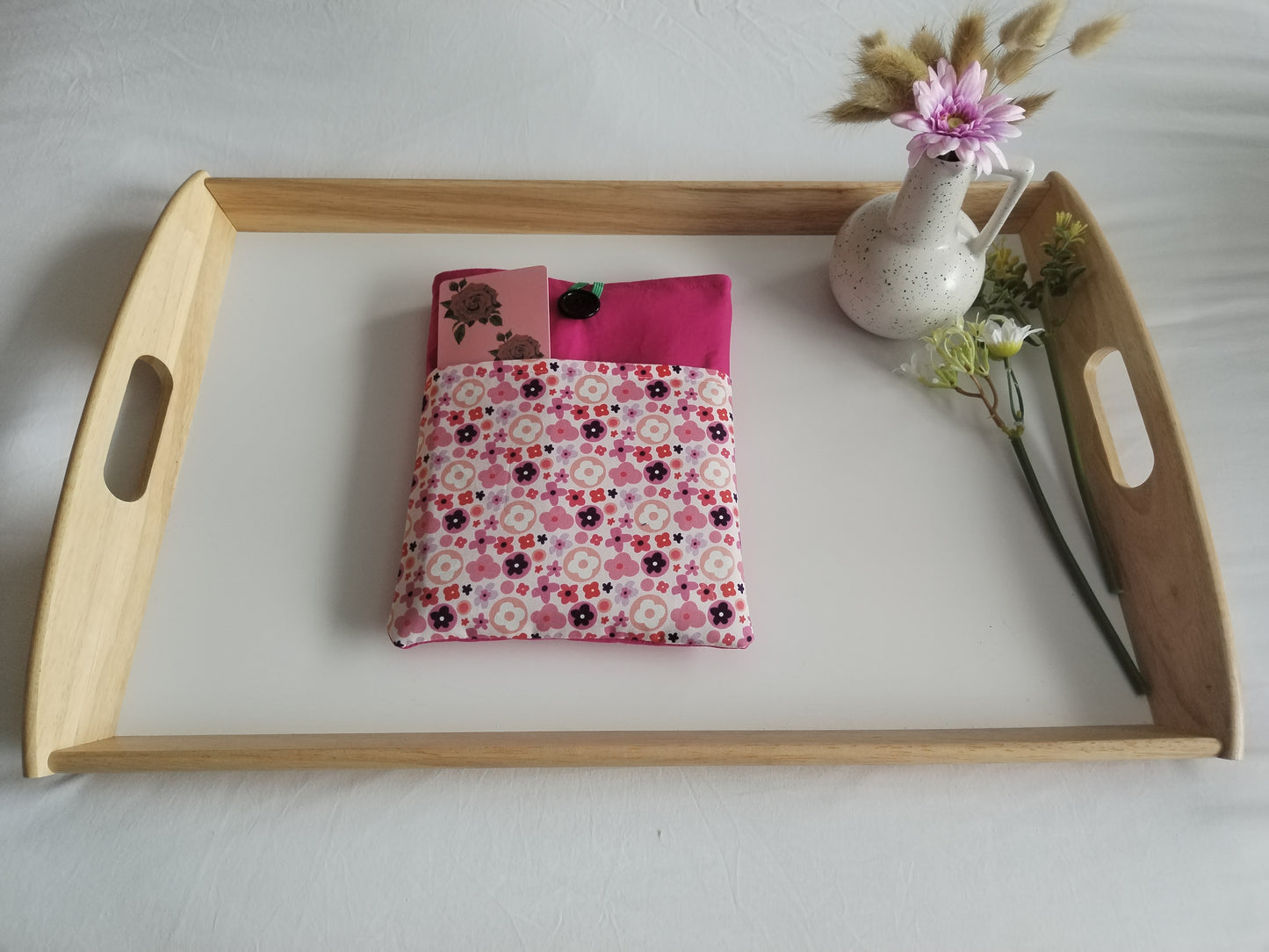 Pink Floral Book Sleeve (SR)