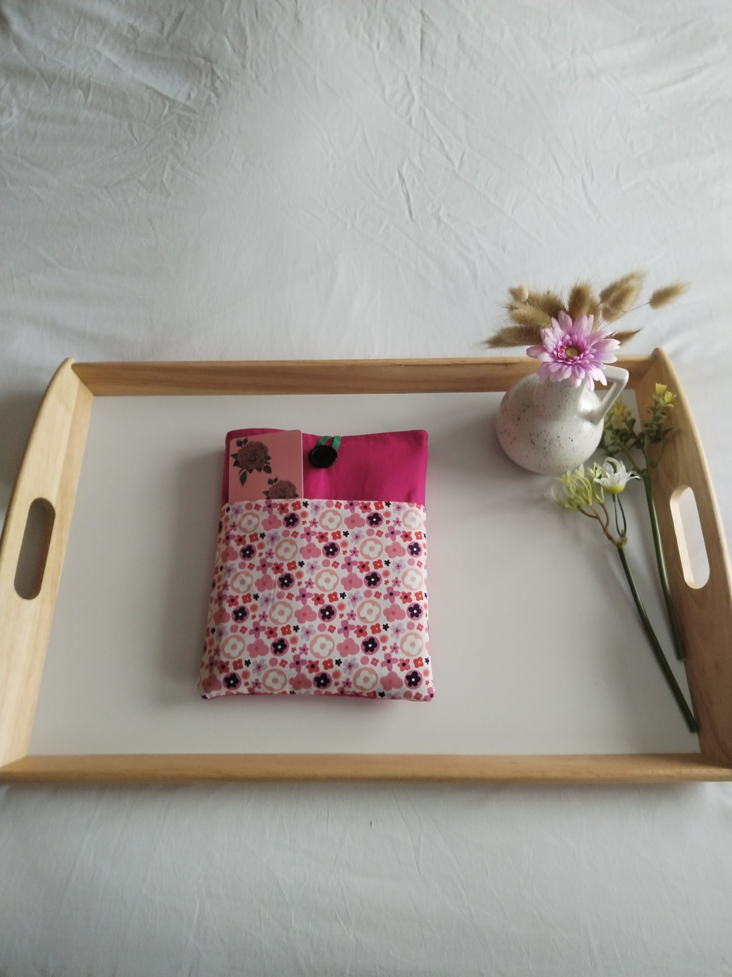 Pink Floral Book Sleeve (SR)