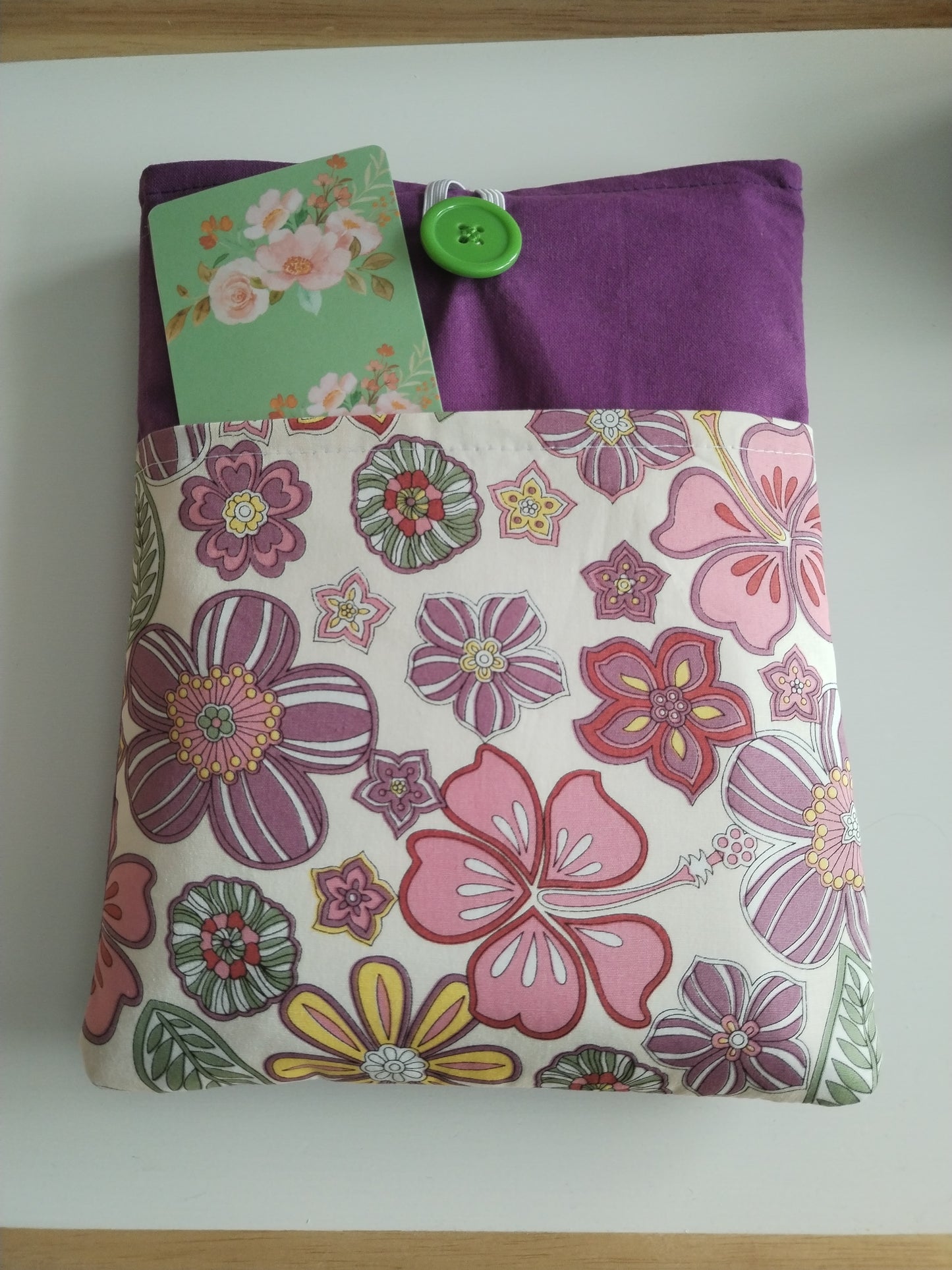 Purple Floral Book Sleeve (SR)