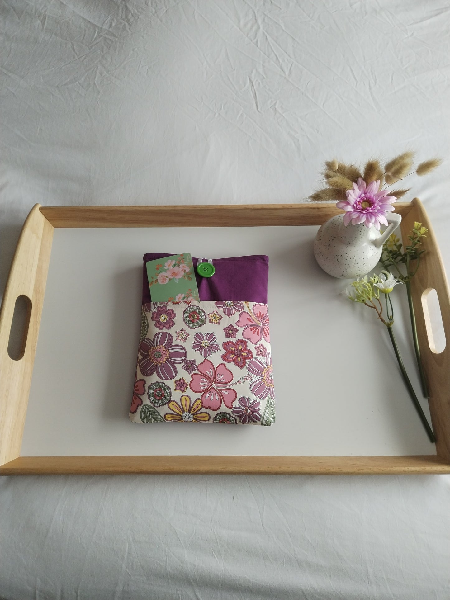 Purple Floral Book Sleeve (SR)