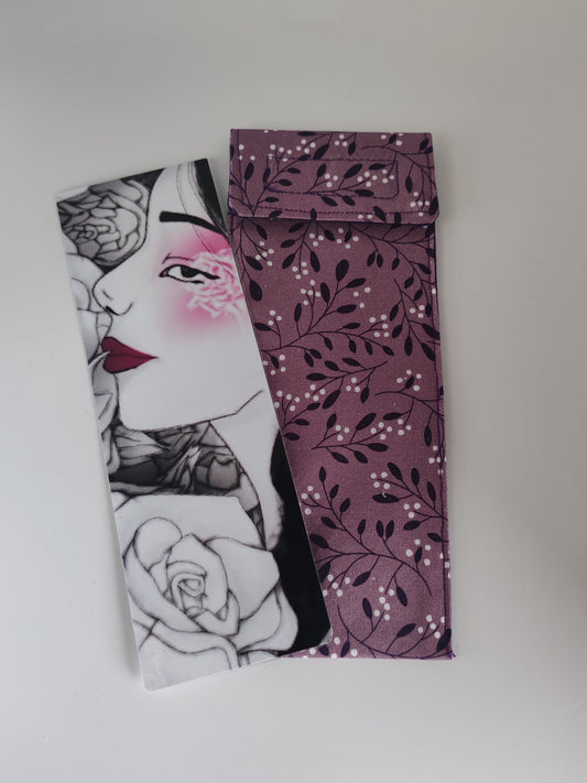 Purple Leaf Bookmark Pouch