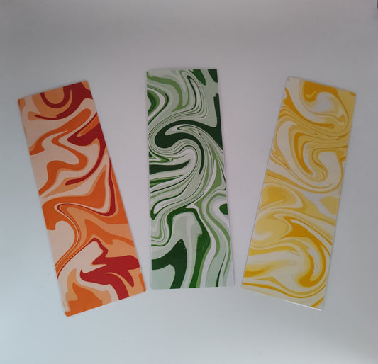Laminated Warm Marble Bookmark Pack