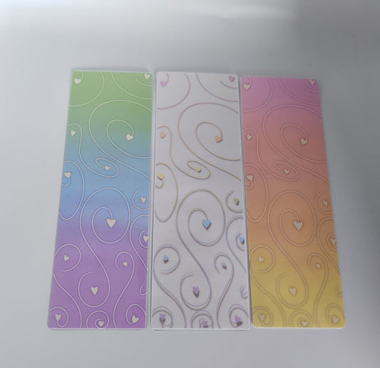 Laminated Ombre Rainbow Bookmarks