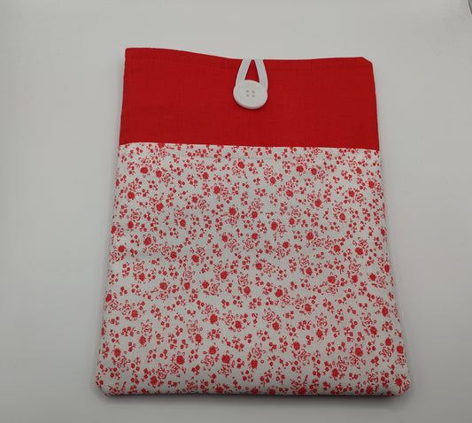 Red Ditsy Floral Book Sleeve