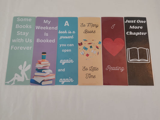 Laminated Bookish Quote Bookmark Pack