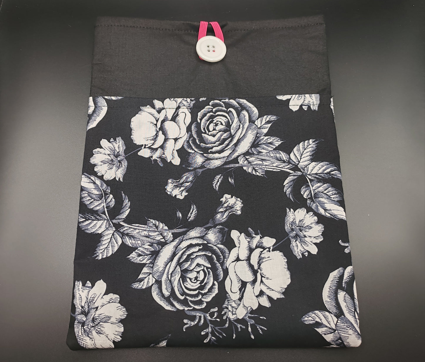 Dark Romance Size Black Floral Book Sleeve