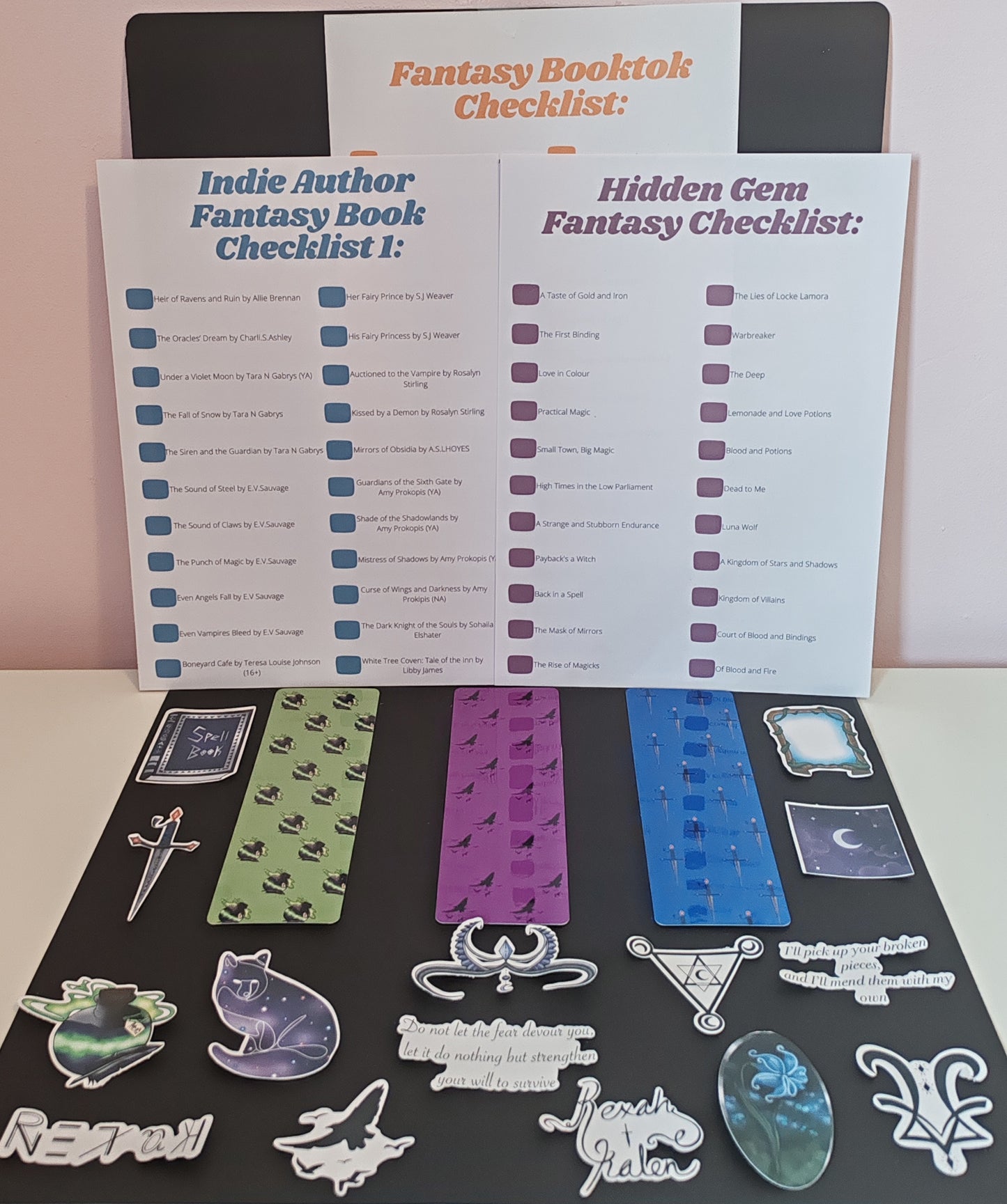 Fantasy Bundle: 3 Bookmarks, 15 Stickers, 3 Checklists