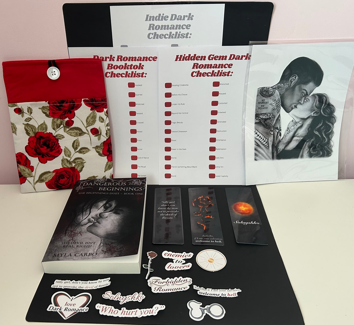 Dangerous Beginnings (with Red Roses Book Sleeve) Dark Romance Bundle